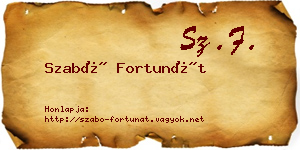 Szabó Fortunát névjegykártya